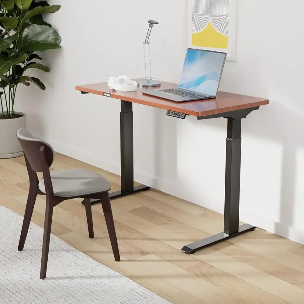 King Smith Smart Height Adjustable Table - Brown - Tashqila King Smith Smart Height Adjustable Table - Brown - Tashqila